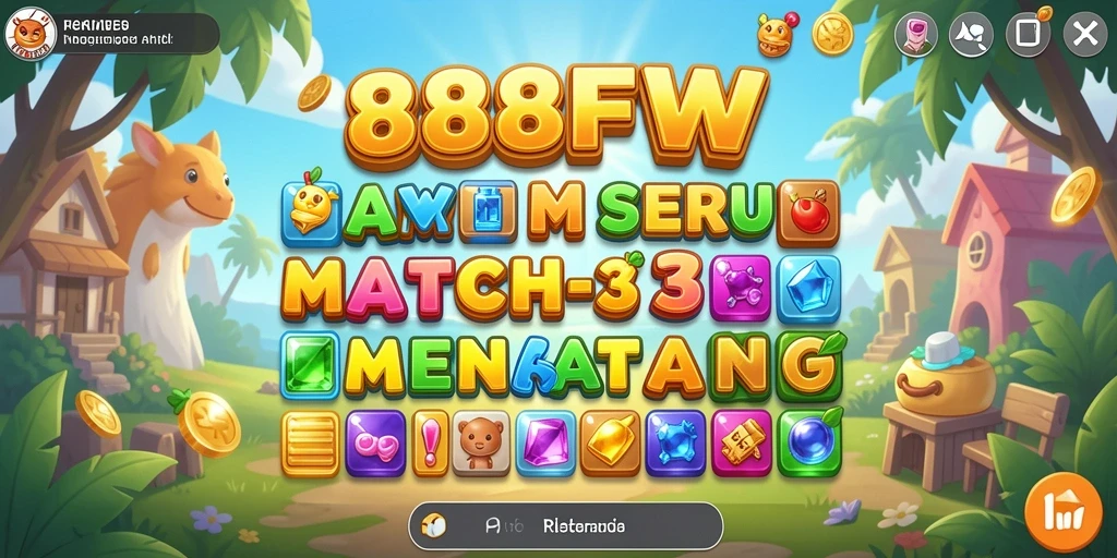 Tangkapan layar dari gameplay seru di 888FW Match-3.