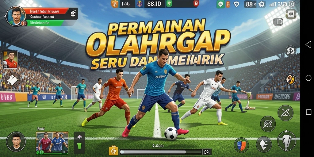 Visual menarik dari gameplay olahraga di 88ID.
