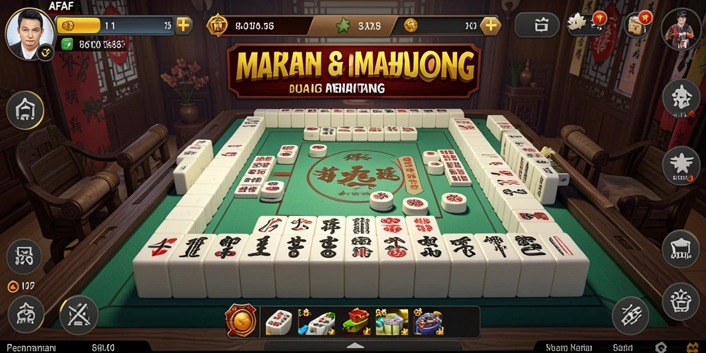 Tampilan gameplay AFAF menampilkan tantangan Mahjong yang seru.