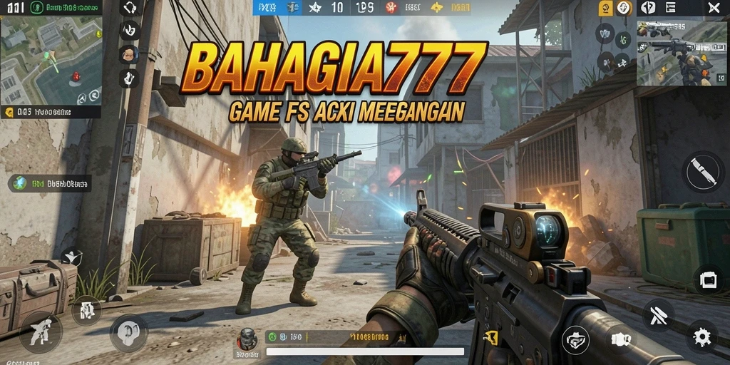 Gameplay BAHAGIA777 yang menegangkan dengan aksi tembak-menembak.
