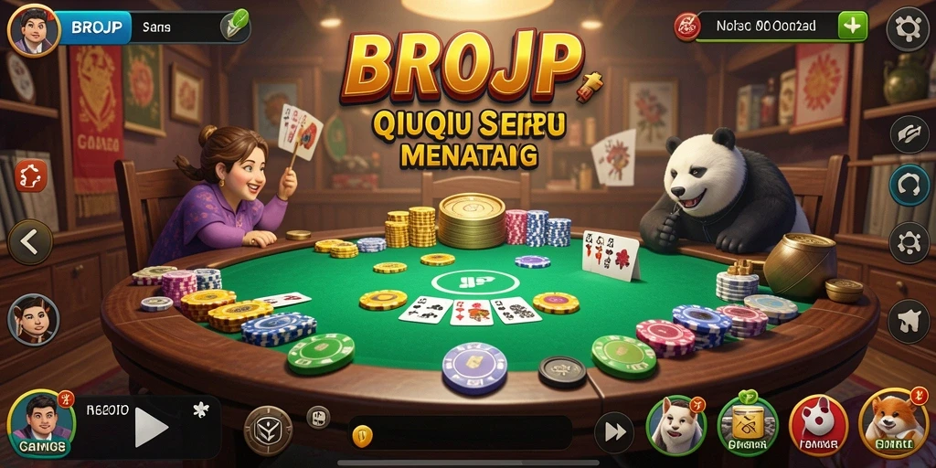 Tampilan menarik dari gameplay QiuQiu BROJP.