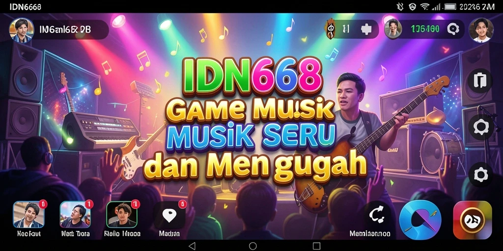 Screenshot gameplay IDN668 menampilkan keseruan dalam permainan musik.