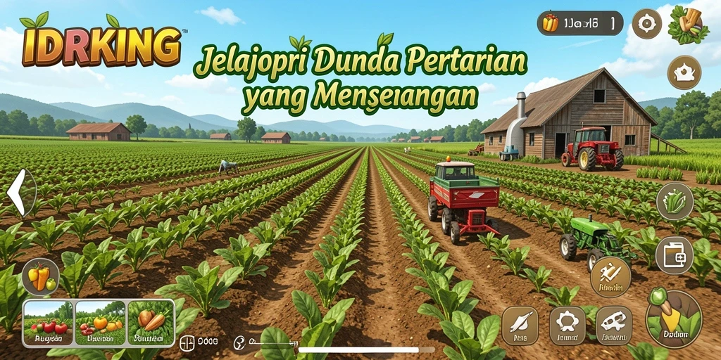Tampilan gameplay pertanian yang menarik di IDRKING.