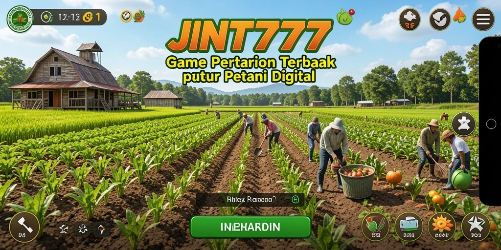 Screenshot gameplay JNT777 yang menunjukkan aktivitas pertanian yang menyenangkan.