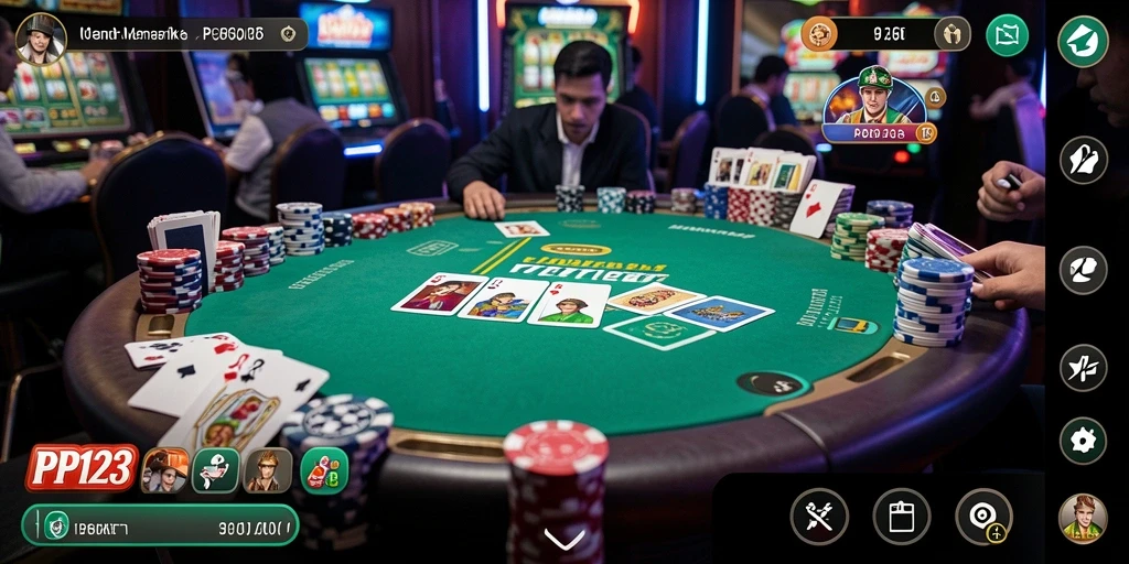Screenshot PP123 menampilkan permainan Poker yang mengasyikkan dan grafis yang memukau.