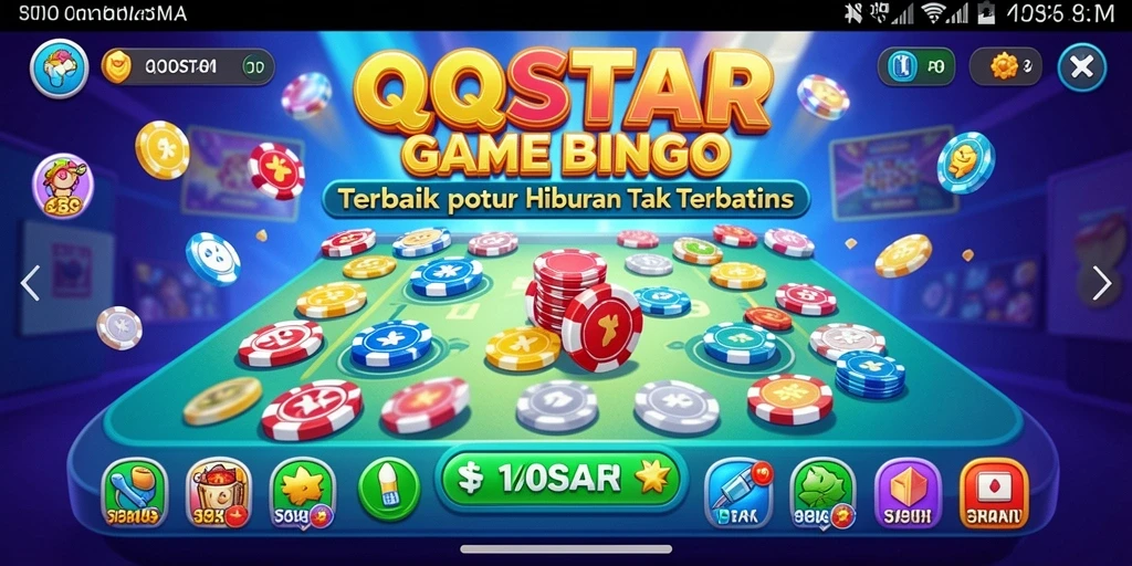 Tangkapan layar gameplay QQSTAR menampilkan keseruan Bingo.