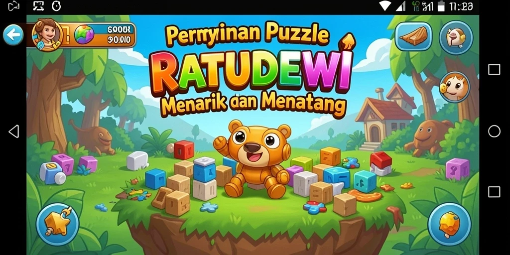 Gameplay RATUDEWI menampilkan teka-teki yang menarik dan menantang.