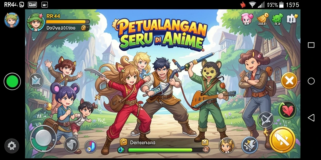 Tampilan gameplay menarik dari RR44 yang menghadirkan elemen Anime.