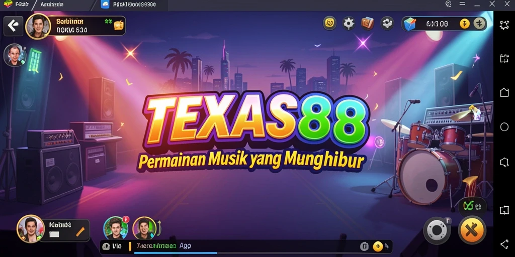 Screenshot gameplay TEXAS88 yang menunjukkan berbagai genre musik yang tersedia.