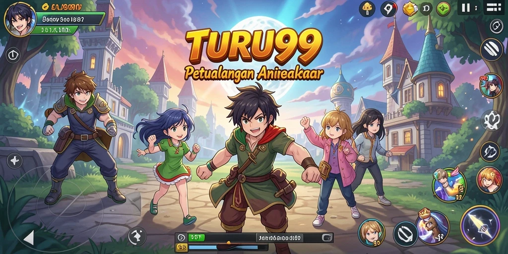 Tampilan gameplay TURU99 yang menarik dan penuh warna.
