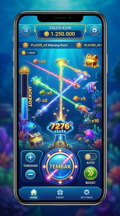 Pengguna menikmati pengalaman luar biasa di aplikasi 7276slots.